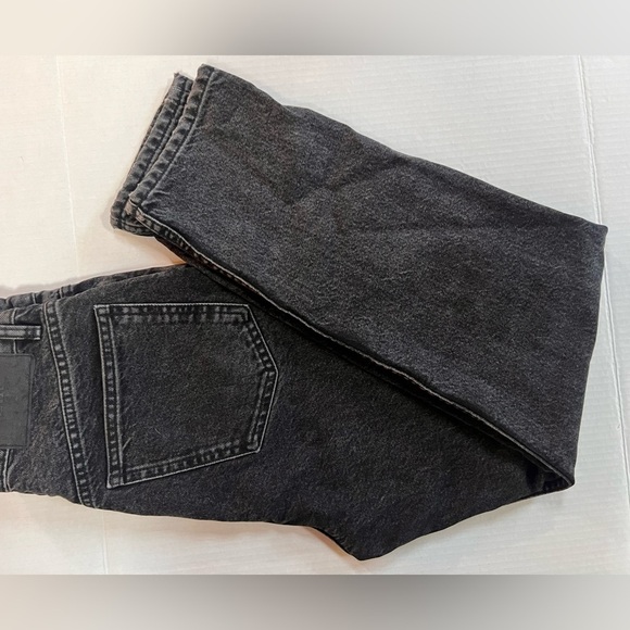 Zara Stone Wash Classic Mom Fit High Rise Ankle Length Jean Size 4 - Picture 3 of 8